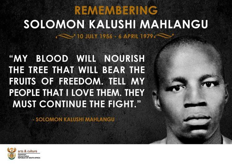 Solomon Mahlangu rememberkalushi hashtag on Twitter