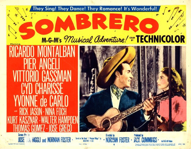 Sombrero (film) Sombrero Lobby Card Starring Ricardo Montalban Vittorio Gassman