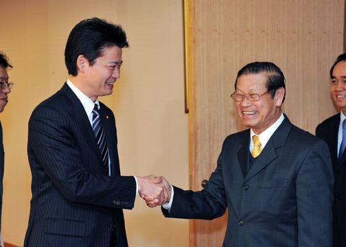 Somsavat Lengsavad MOFA Meeting between Minister for Foreign Affairs Koichiro Gemba