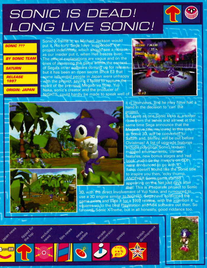 Sonic X-treme Sonic Cult Sonic Xtreme