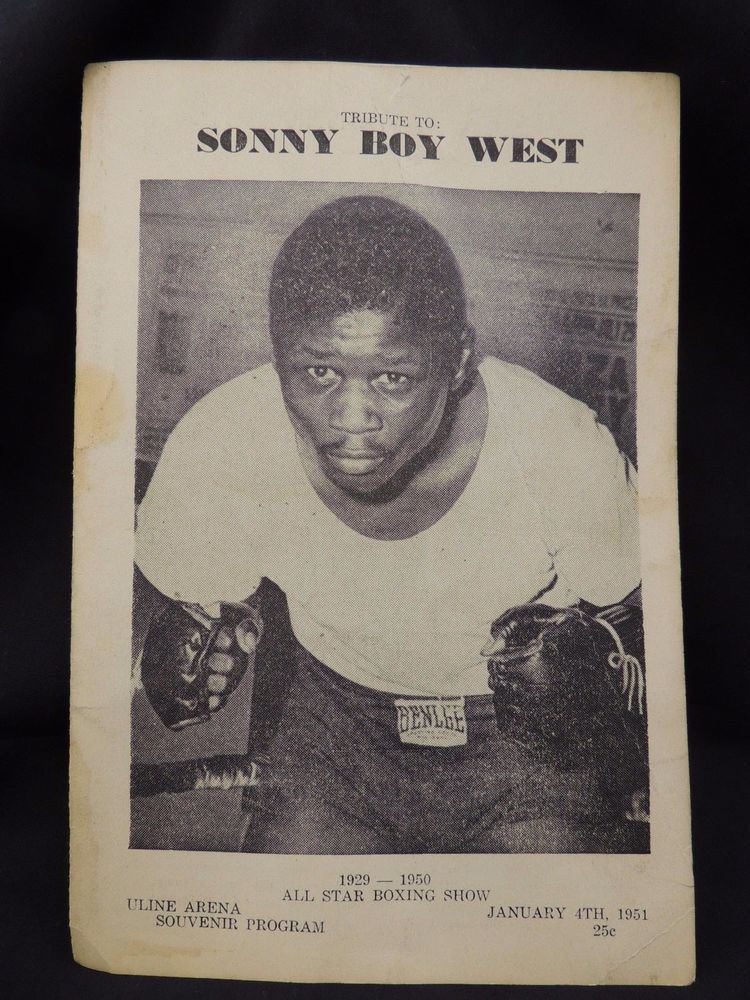 Sonny Boy West 1951 Sonny Boy West Tribute Program Boxing Uline Arena Boxer