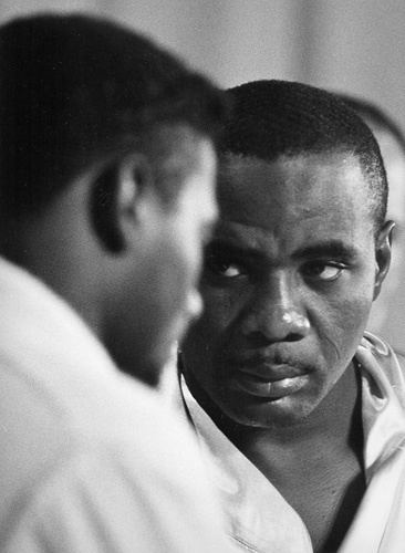Sonny Liston looking at the mirror