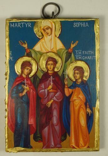 Sophia the Martyr Saint St Sophia the Martyr Russian Handpainted Eastern