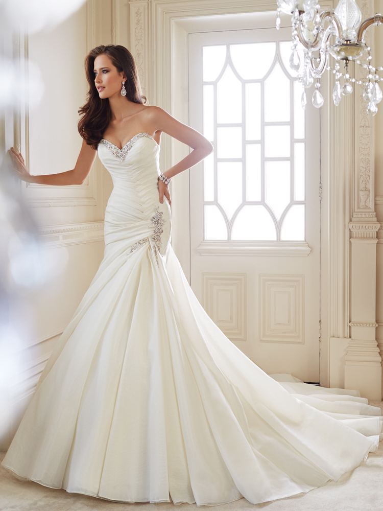 Sophia Tolli Lace Wedding Dress with Sheer Back