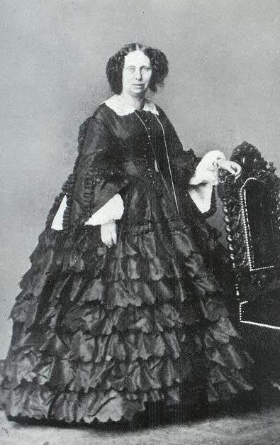 Sophie of Württemberg Queen Sophie wearing flounced early crinoline dress Grand Ladies
