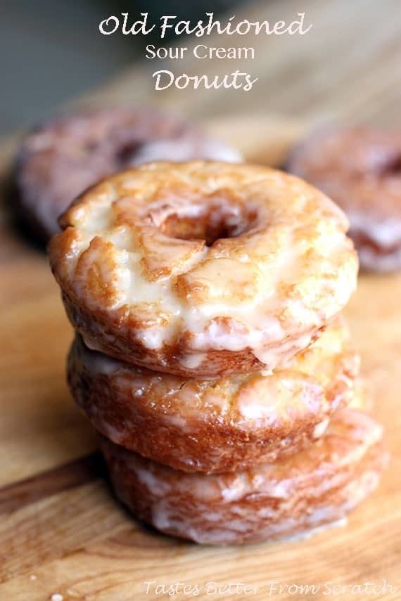 Sour cream doughnut Old Fashioned Sour Cream Donuts Tastes Better From Scratch