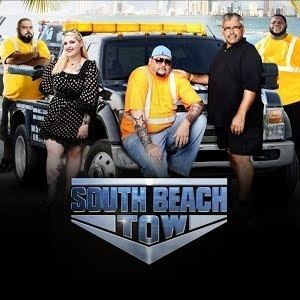 Robert Ashenoff Jr., Robert Ashenoff Sr., Christie Ashenof, Jerome Jackson, and Eddie Del Busto in the 2011 tv series South Beach Tow