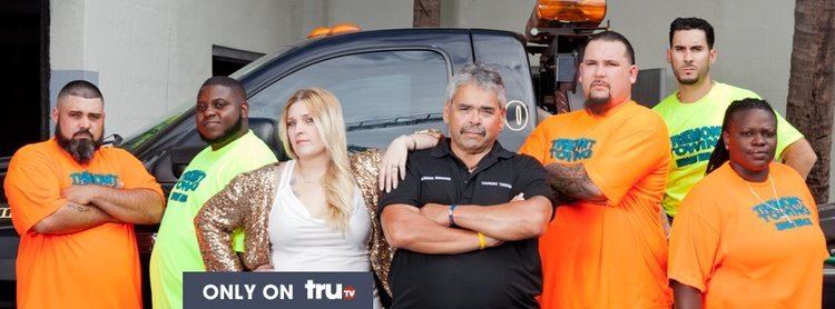 Robert Ashenoff Jr., Robert Ashenoff Sr., Jerome Jackson, Eddie Del Busto, Davy Desoto, Lakatriona Brunson, and Christie Ashenoff in the 2011 tv series South Beach Tow