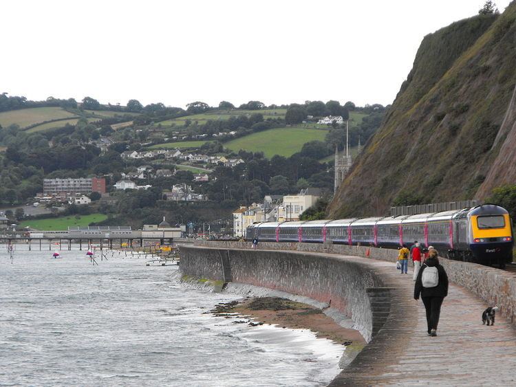 South Devon Railway sea wall