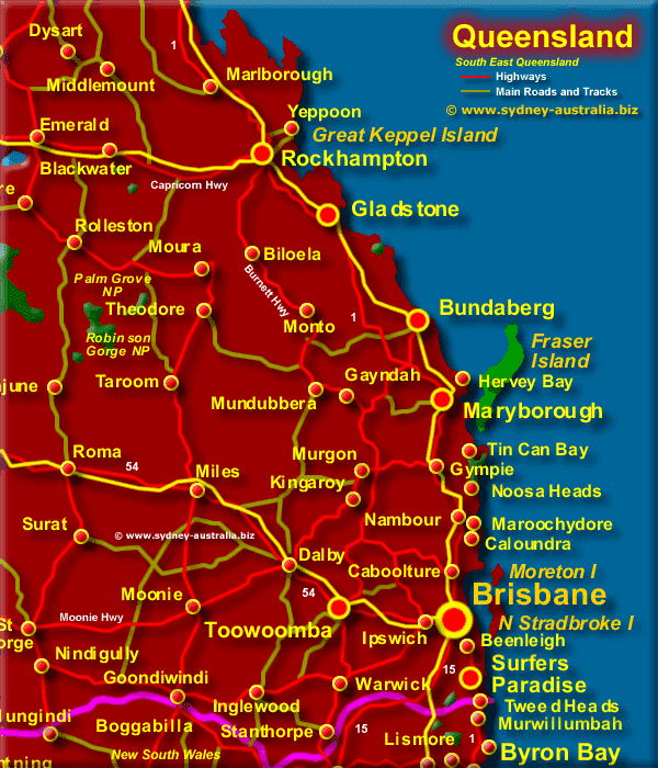 South East Queensland South East Queensland Map