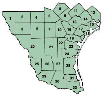 South Texas Counties cities towns south Texas