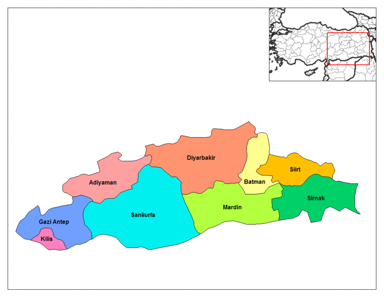 Southeastern Anatolia Region The Southeastern Anatolian Region of Turkey Gneydou Anadolu Blgesi
