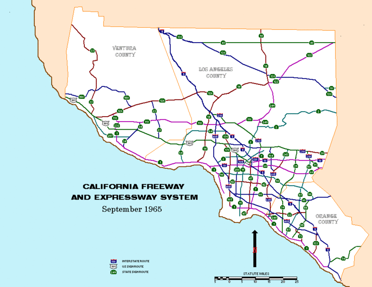 Southern California freeways California Highways wwwcahighwaysorg Southern California