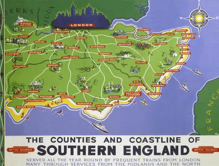 Southern England Southern England39 BR poster 1950s memoryprintscom High