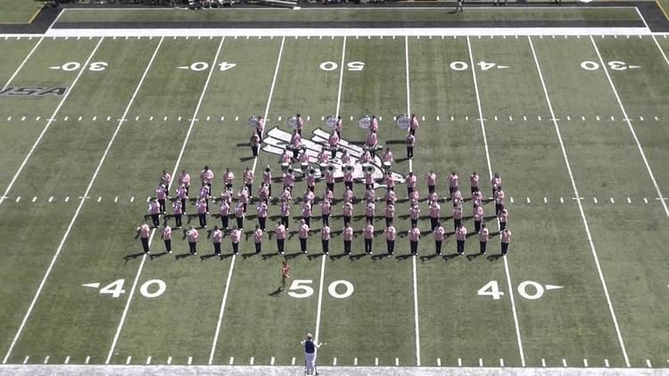 Southern Methodist University Mustang Band SMU Mustang Band Halftime 9614 at UNT YouTube
