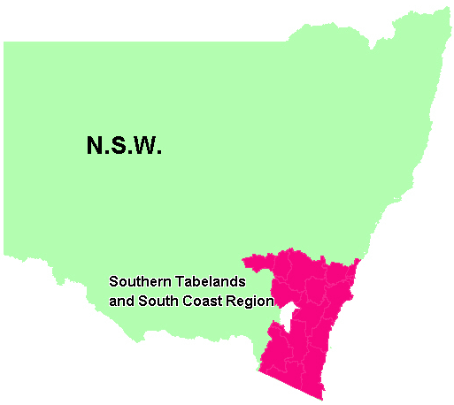 Southern Tablelands NSW Map Southern Tablelands and South Coast Noxious Plants Committee