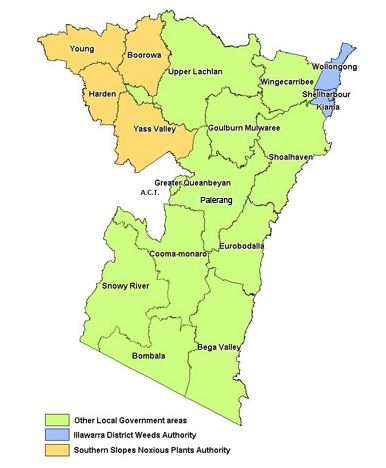 Southern Tablelands Local Control Authorities Southern Tablelands and South Coast