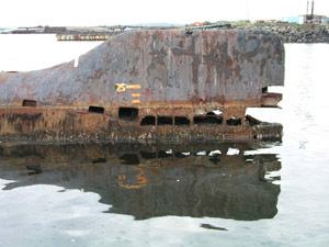 Soviet submarine K-159 Two years after the K159 tragedy the submarine remains at the