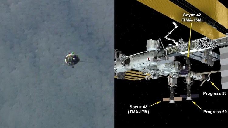 Soyuz TMA-17M Soyuz TMA17M docks to the International Space Station YouTube