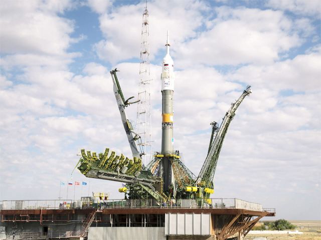 Soyuz TMA-18M Soyuz TMA18M spacecraft being transported to launch pad Soyuz TMA