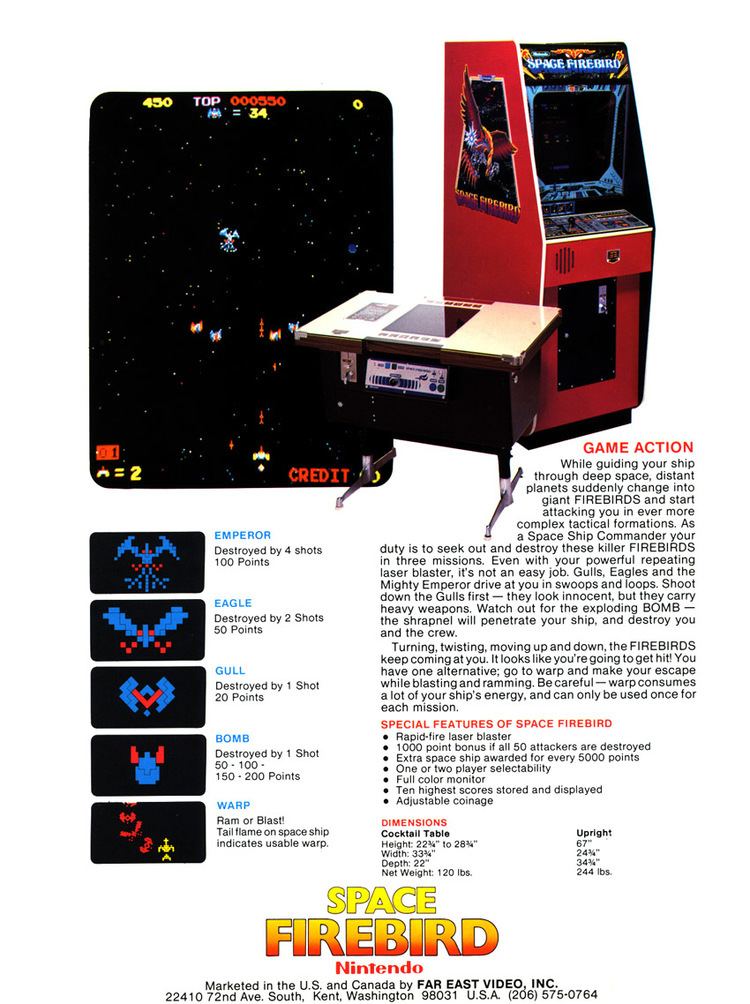 Space Firebird Nintendo Space FireBird Upright Restoration UKVAC UK Video