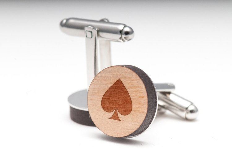 Spades Wood Ace Of Spades Wood Cufflinks Wooden Accessories Co