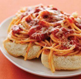 Spaghetti sandwich Spaghetti Sandwich RecipeLioncom