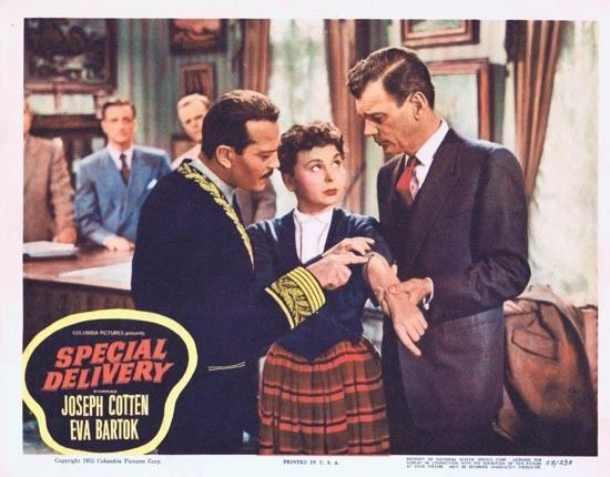 Special Delivery (1955 film) SPECIAL DELIVERY Lobby Card 4 1955 Joesph Cotton Eva Bartok