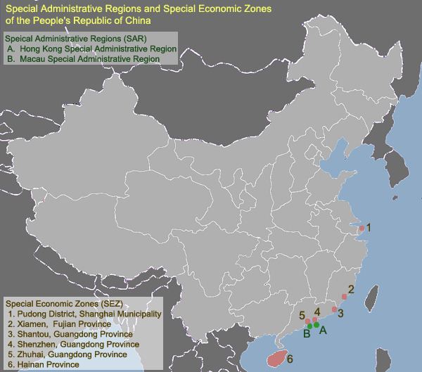 Special economic zones of China