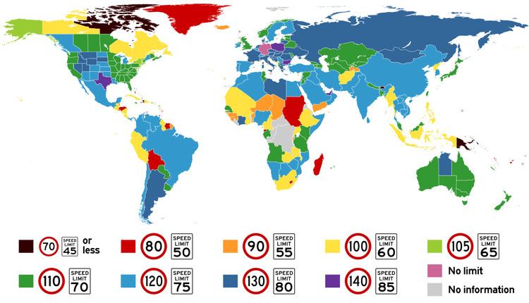 Speed limits by country