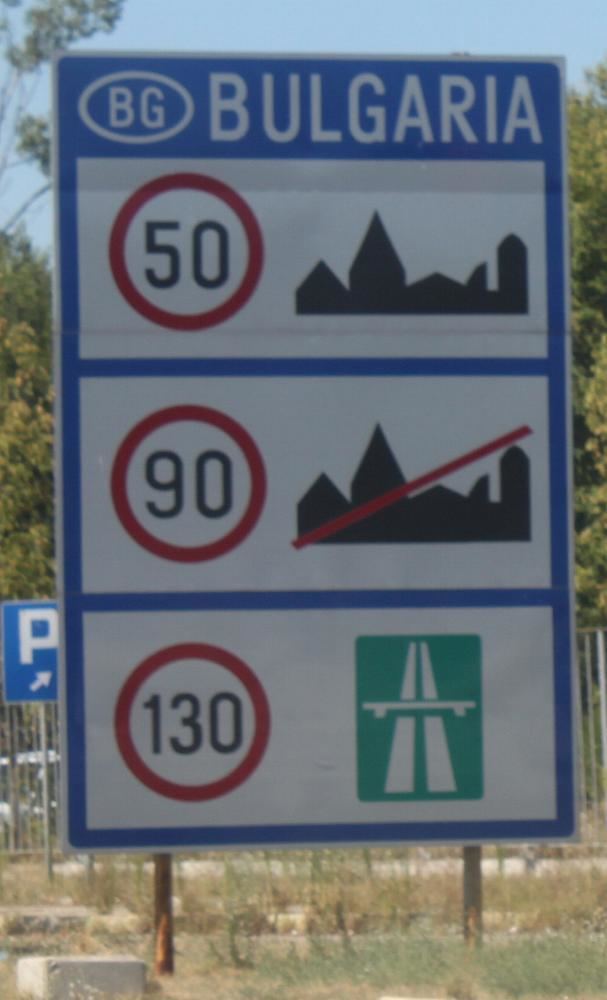 Speed limits in Bulgaria
