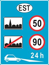 Speed limits in Estonia