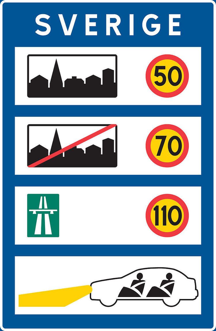 Speed limits in Sweden