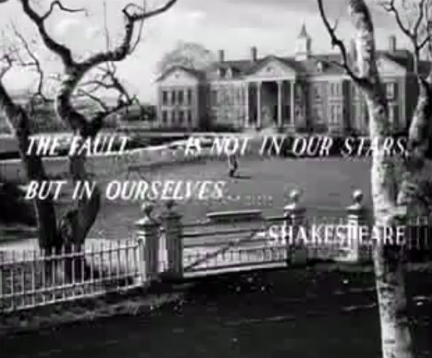 Spellbound (1945 film) movie scenes The film opens with this Shakespearean proverb and then continues by stating that its purpose is to highlight the importance of psychoanalysis in the 