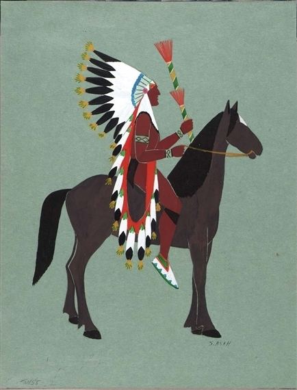 Spencer Asah Spencer Asah Costumed Horseman Feathered Man on