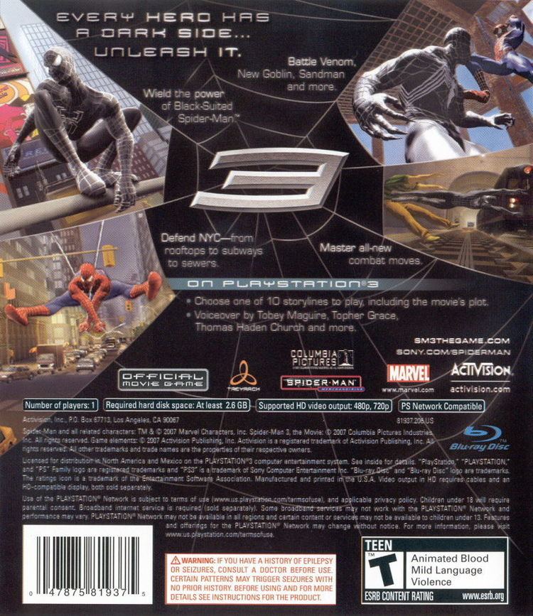 Spider-Man 3 (video game) wwwmobygamescomimagescoversl152830spiderma