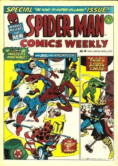 Spider-Man Comics Weekly SpiderMan Comics Weekly 1973 UK comic books