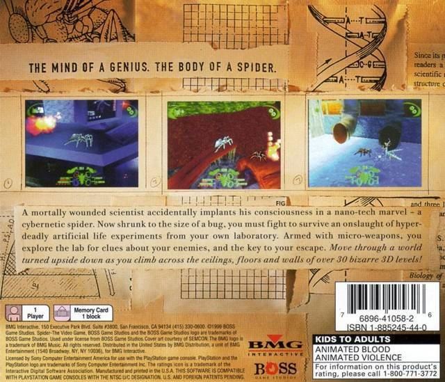 Spider: The Video Game Spider The Video Game Box Shot for PlayStation GameFAQs