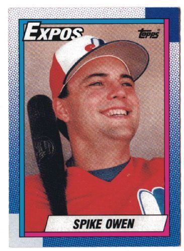 Spike Owen MONTREAL EXPOS Spike Owen 674 TOPPS 1990 Baseball