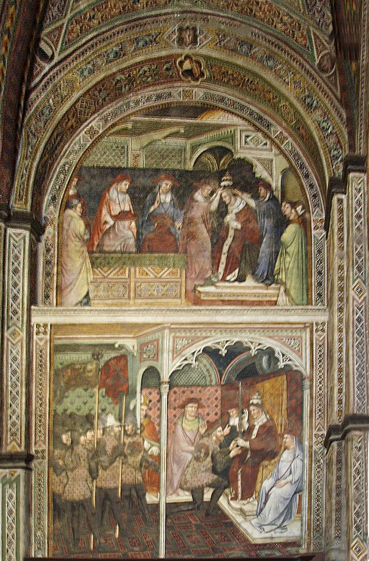 Spinello Aretino FileSpinello Aretino fresco Palazzo Pubblico Siena