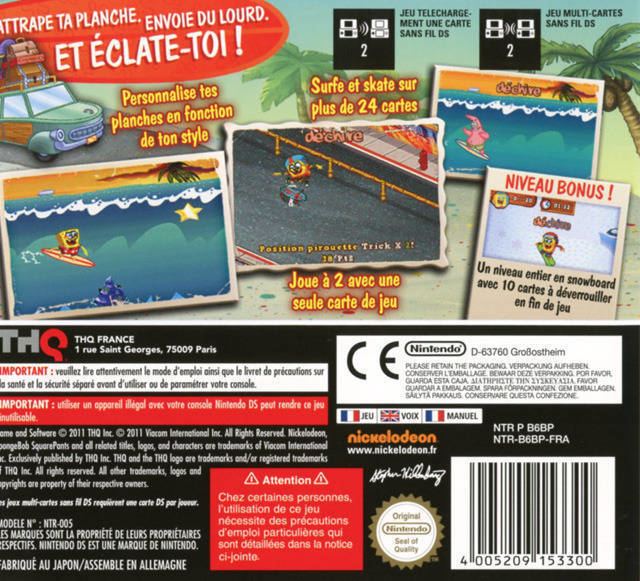 SpongeBob's Surf & Skate Roadtrip SpongeBob39s Surf amp Skate Roadtrip Box Shot for DS GameFAQs