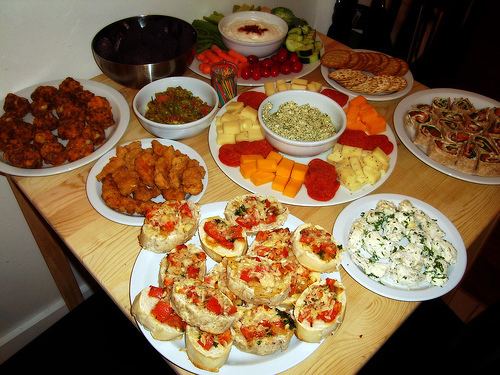 Spread (food) Food spread from my party Friday lots o pics