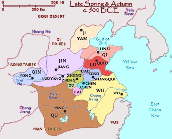 Spring and Autumn period China History Maps BC 722481 Spring and Autumn Period