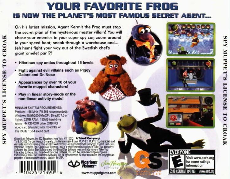 Spy Muppets: License to Croak Spy Muppets License to Croak 2003 Game Boy Advance box cover art