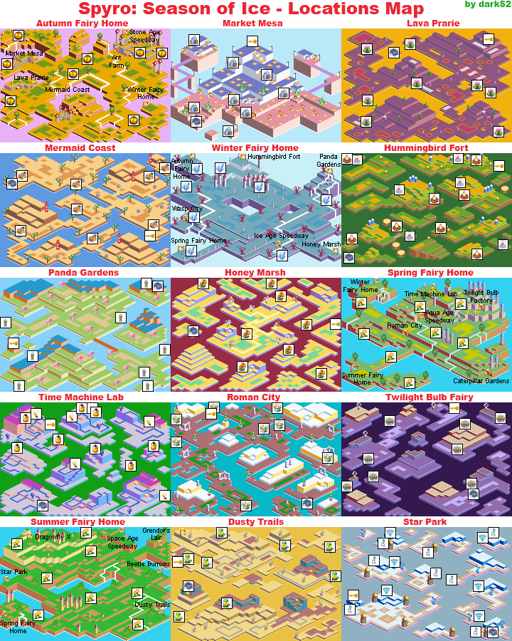 Spyro: Season of Ice darkSpyro Spyro Season of Ice Level Maps