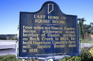 Squire Boone IHB Last Home of Squire Boone