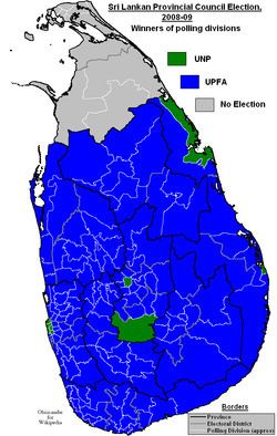 Sri Lankan provincial council elections, 2008–09 httpsuploadwikimediaorgwikipediacommonsthu