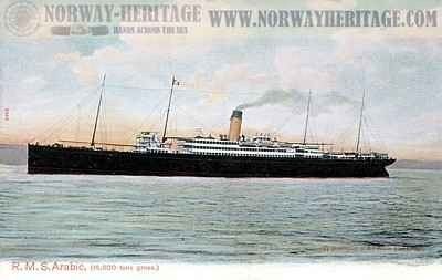 SS Arabic (1902) Arabic 2 White Star Line