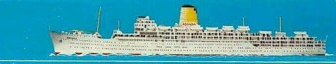 SS Arcadia (1953) PampOOrient Lines 1966 Passenger Fleet and Sailing Schedule