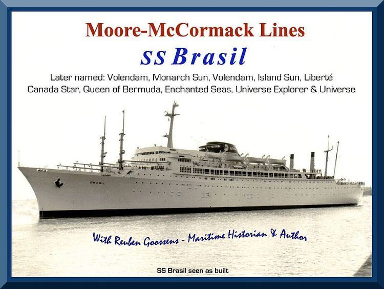 SS Brasil (1957) MooreMcCormack Lines SS Brasil SS Universe Expolorer